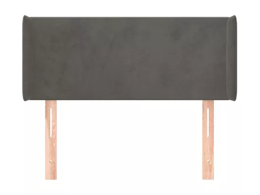 Kauf Unique Kopfteil mit Ohren Dunkelgrau 103x16x78/88 cm Samt Riesige Ersparnisse