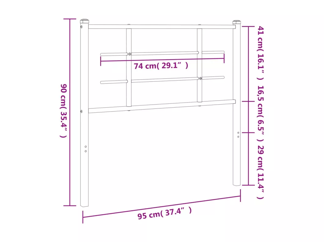 Kauf Unique Kopfteil Metall Weiß 90 cm VIP-Rabatte