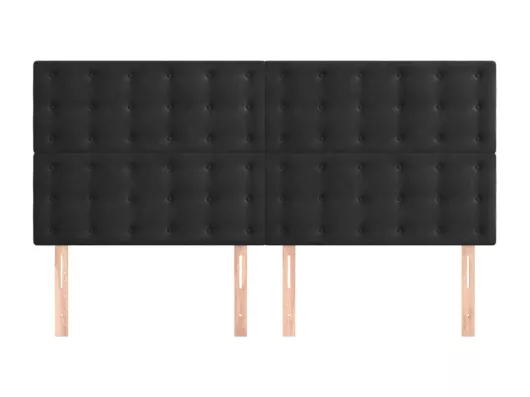Kauf Unique Kopfteile 4 Stk. Schwarz 90x5x78/88 cm Samt JETZT KAUFEN