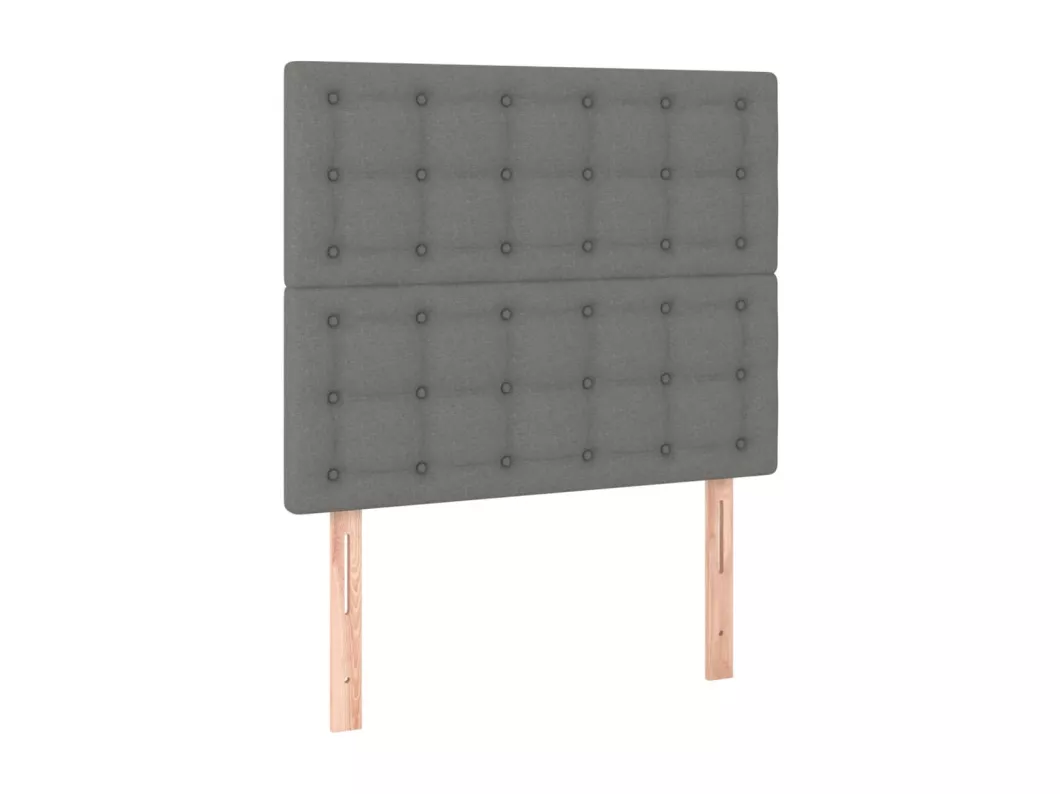 Kauf Unique LED Kopfteil Dunkelgrau 100x5x118/128 cm Stoff Neueste Stile