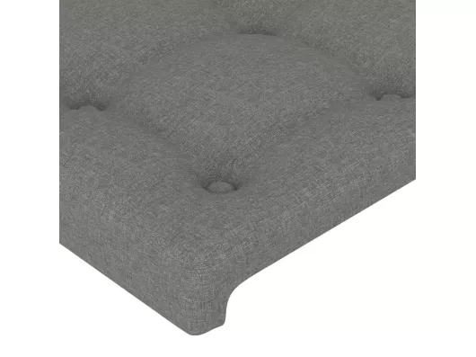 Kauf Unique LED Kopfteil Dunkelgrau 100x5x118/128 cm Stoff Neueste Stile