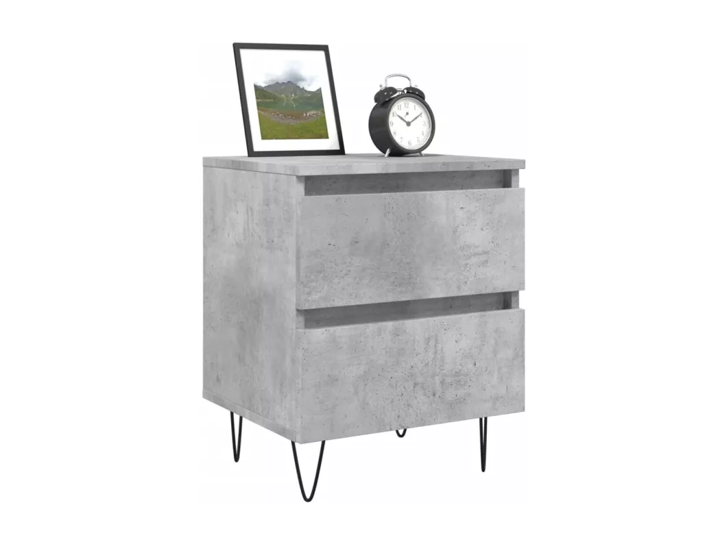 Kauf Unique Nachttische 2 Stk. Betongrau 40x35x50 cm Holzwerkstoff Zeitbegrenzte Promotion