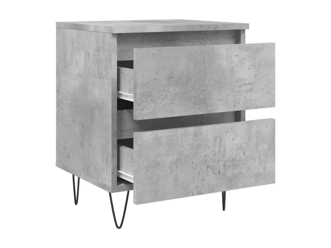 Kauf Unique Nachttische 2 Stk. Betongrau 40x35x50 cm Holzwerkstoff Zeitbegrenzte Promotion