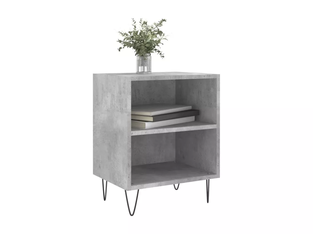 Kauf Unique Nachttische 2 Stk. Betongrau 40x30x50 cm Holzwerkstoff Bis zu 50% Rabatt