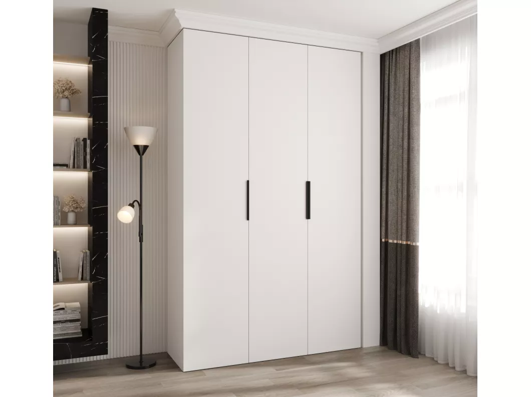 Kauf Unique Drehtürenschrank Como 4 245,5/150/40 3-türig (Weiß/Schwarz) Sonderangebot der Fabrik
