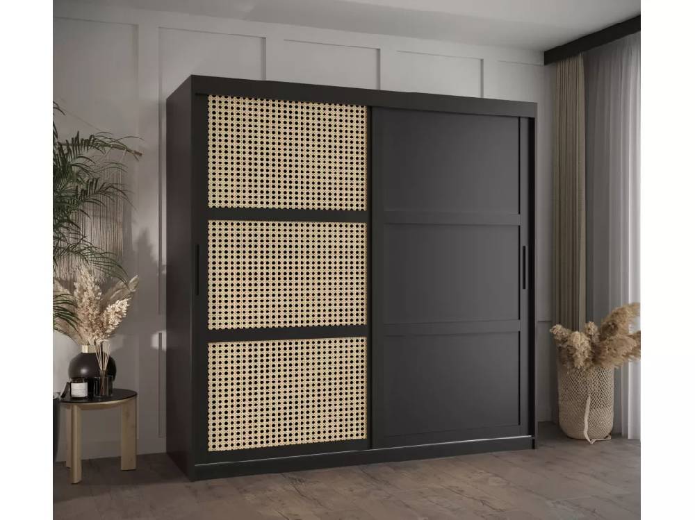 Kauf Unique SCHWEBETÜRENSCHRANK PLECIONKA 3 200/180/62 2-türig (Schwarz) Riesige Rabatte