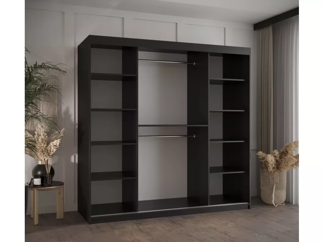 Kauf Unique SCHWEBETÜRENSCHRANK PLECIONKA 3 200/180/62 2-türig (Schwarz) Riesige Rabatte