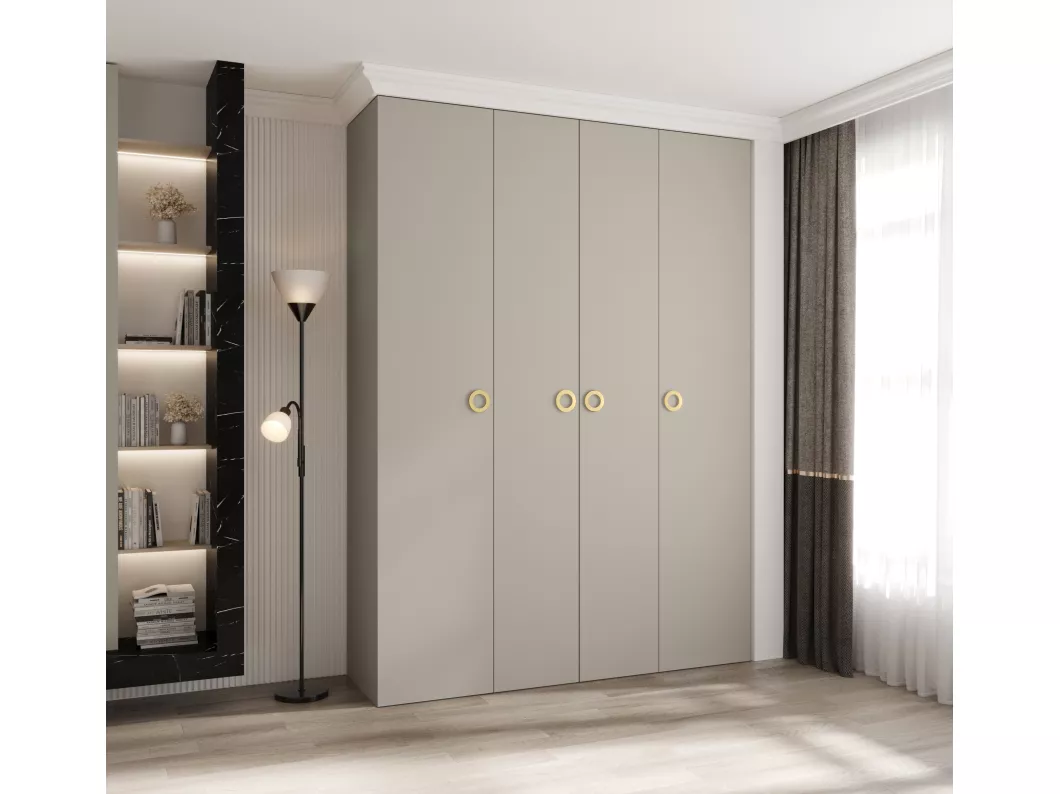 Kauf Unique Drehtürenschrank Como 1 245,5/180/50 4-türig (Kaschmir/Gold) 50% Rabatt mit kostenlosem Versand
