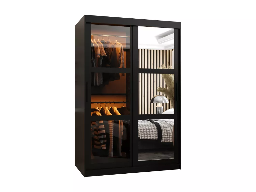 Kauf Unique SCHWEBETÜRENSCHRANK DOME 2 200/120/62 2-türig (Schwarz)
