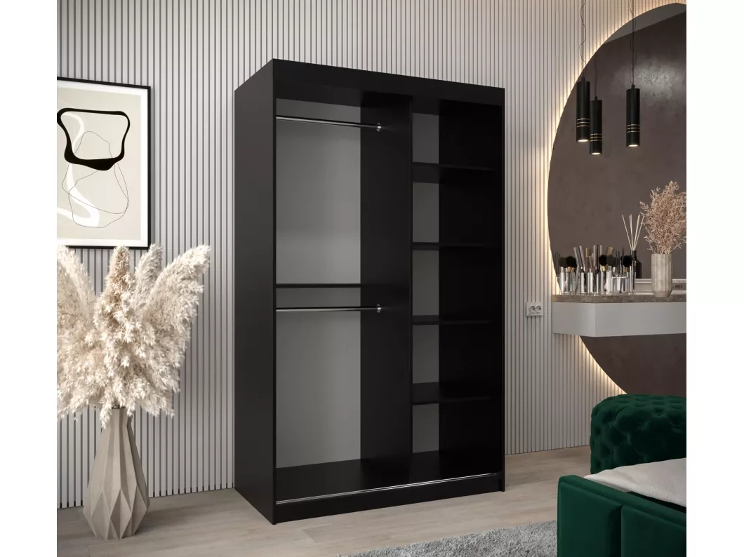 Kauf Unique SCHWEBETÜRENSCHRANK DOME 2 200/120/62 2-türig (Schwarz) Kostenloser Versand international