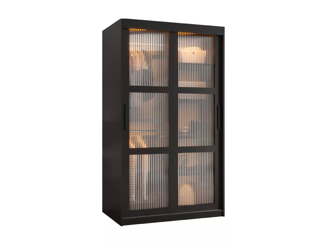 Kauf Unique SCHWEBETÜRENSCHRANK FLUTES 200/100/62 2-türig (Schwarz)