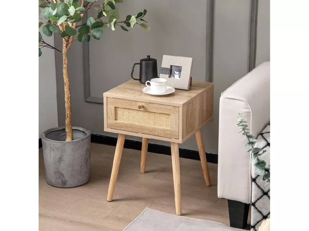 Kauf Unique Nachttisch Rattan-Design Black Friday Preise