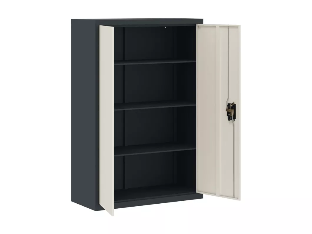 Kauf Unique Aktenschrank Anthrazit und Weiß 90x40x140 cm Stahl Outlet