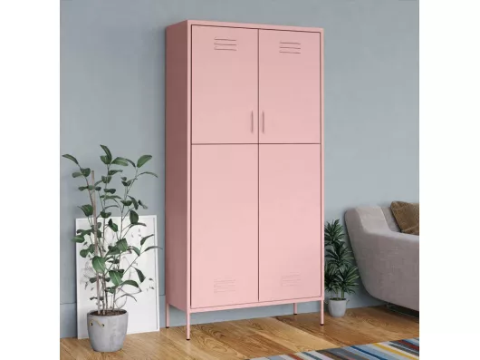 Kauf Unique Kleiderschrank Rosa 90x50x180 cm Stahl