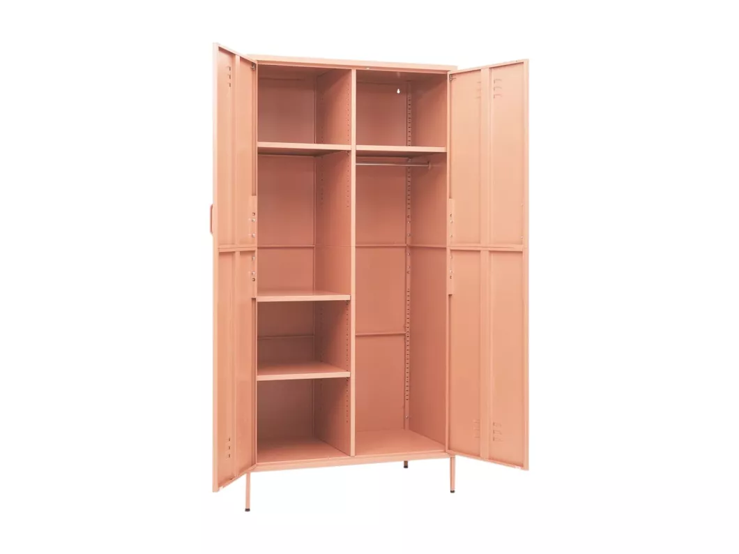Kauf Unique Kleiderschrank Rosa 90x50x180 cm Stahl Auslauf