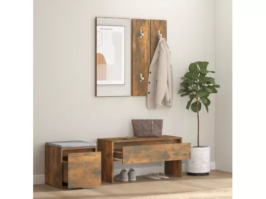 Kauf Unique Flurmöbel-Set Räuchereiche Holzwerkstoff Verkauf