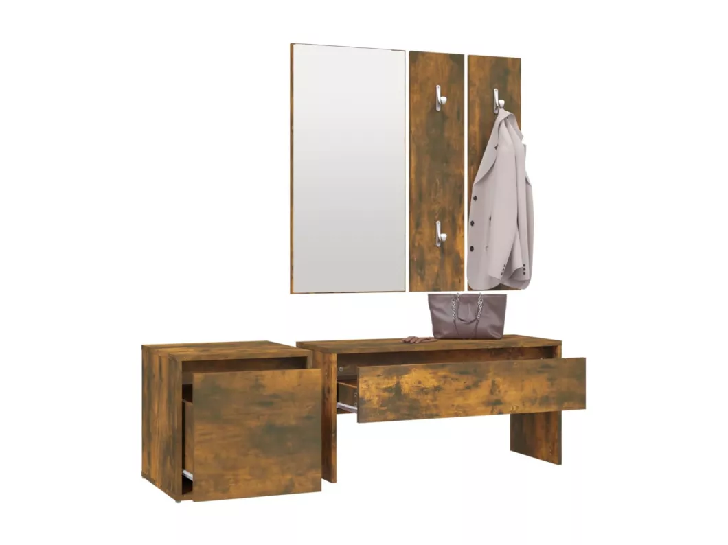 Kauf Unique Flurmöbel-Set Räuchereiche Holzwerkstoff Verkauf