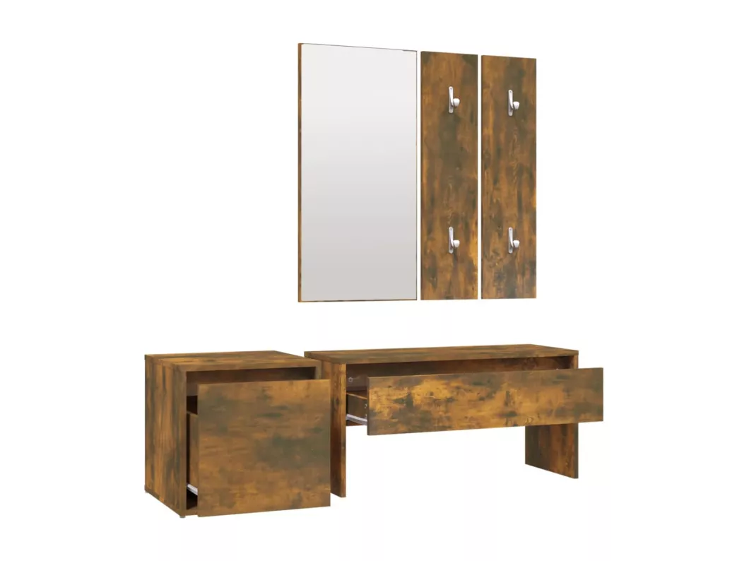 Kauf Unique Flurmöbel-Set Räuchereiche Holzwerkstoff Verkauf