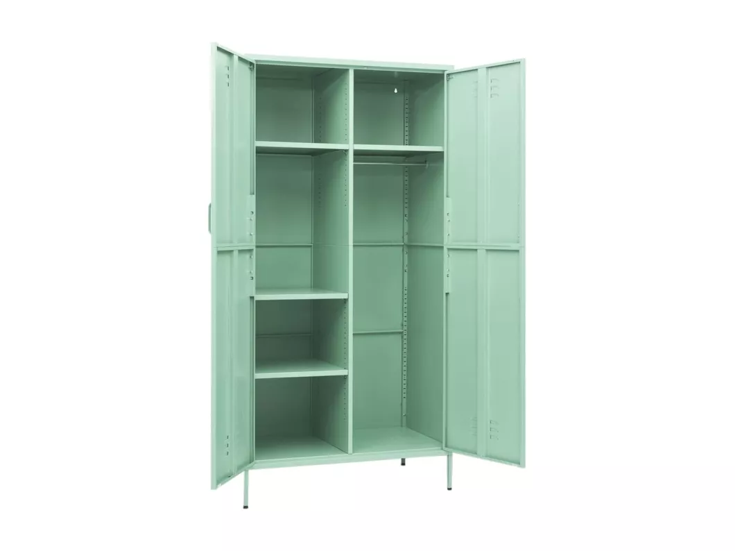 Kauf Unique Kleiderschrank Minzgrün 90x50x180 cm Stahl Schlussverkauf