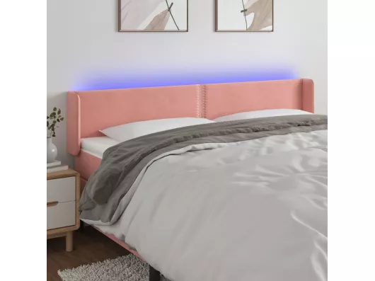 Kauf Unique LED Kopfteil Rosa 163x16x78/88 cm Samt