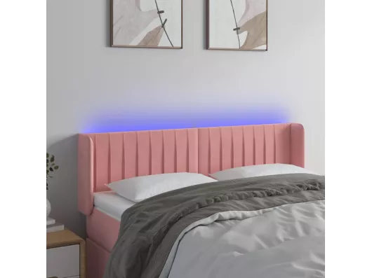 Kauf Unique LED Kopfteil Rosa 147x16x78/88 cm Samt