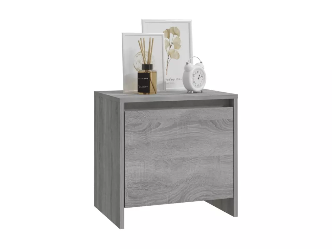 Kauf Unique Nachttisch Grau Sonoma 45x34x44,5 cm Holzwerkstoff Kostenloser Versand