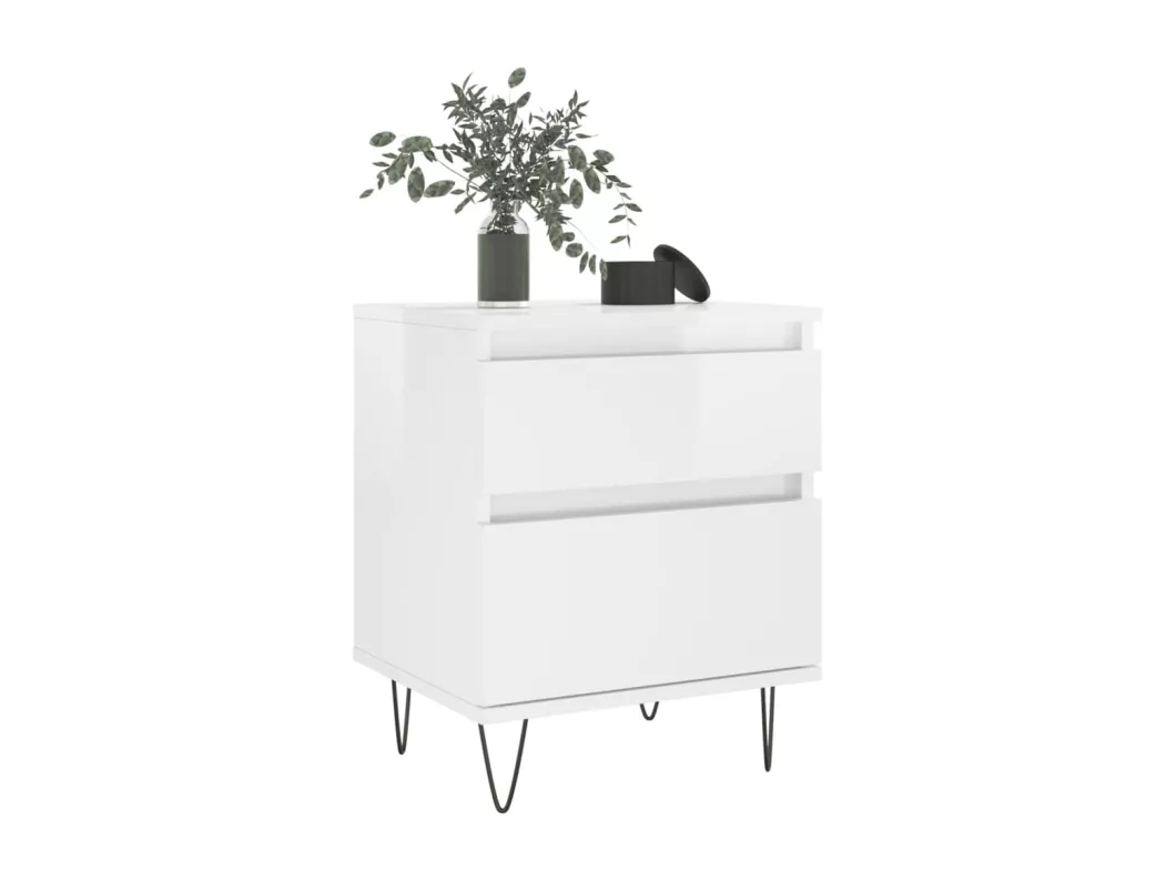 Kauf Unique Nachttische 2 Stk. Hochglanz-Weiß 40x35x50 cm Holzwerkstoff Fabrikpreis