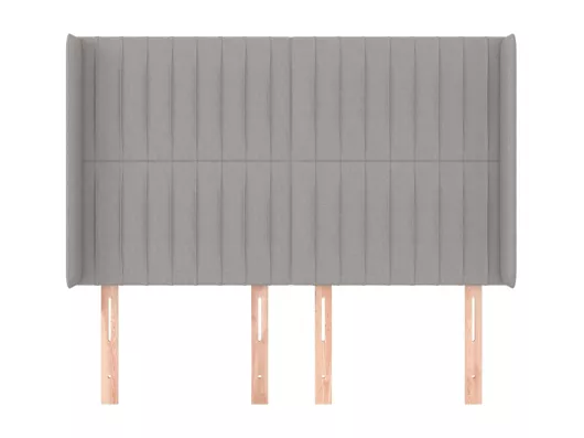 Kauf Unique Kopfteil mit Ohren Hellgrau 147x16x118/128 cm Stoff Rabatt