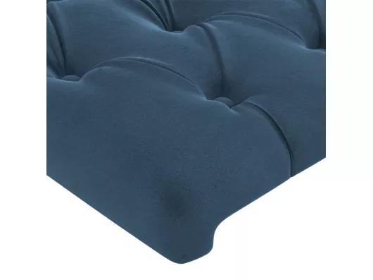 Kauf Unique Kopfteil mit Ohren Dunkelblau 103x16x78/88 cm Samt Günstig kaufen