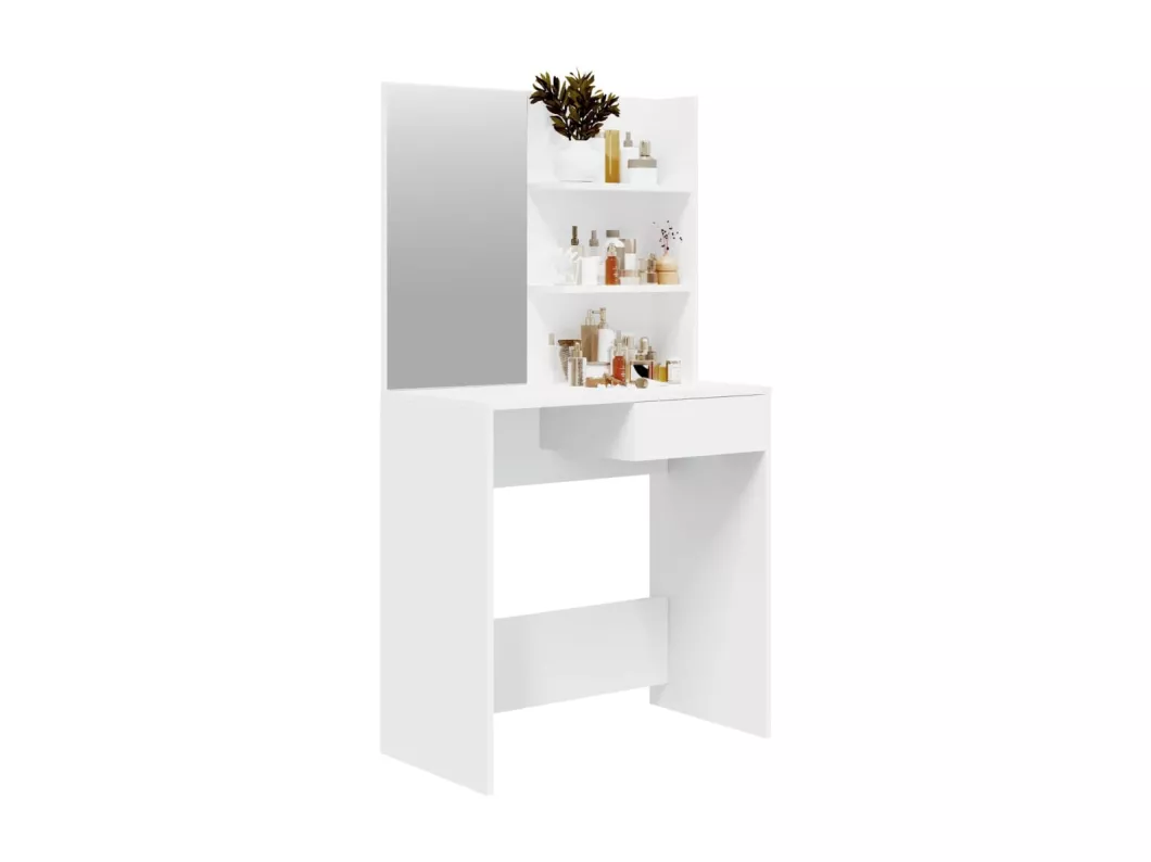 Kauf Unique Schminktisch mit Spiegel Weiß 74,5x40x141 cm Versandkostenfrei