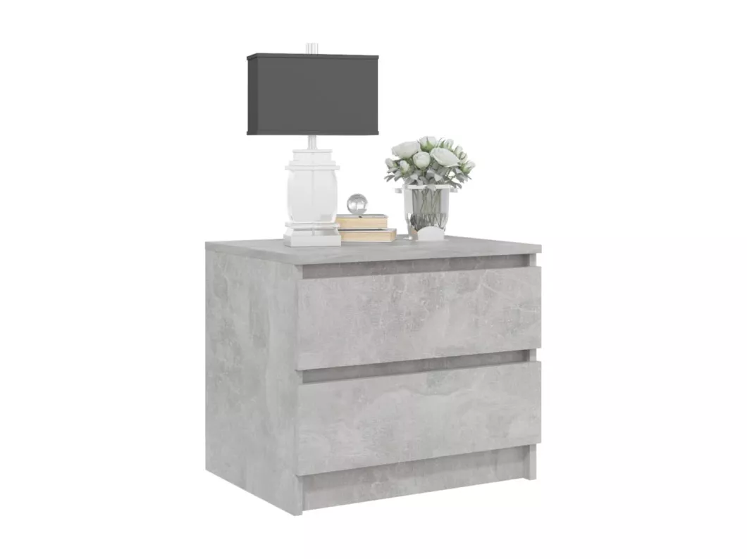 Kauf Unique Nachttisch Betongrau 50x39x43,5 cm Holzwerkstoff Flash Sale