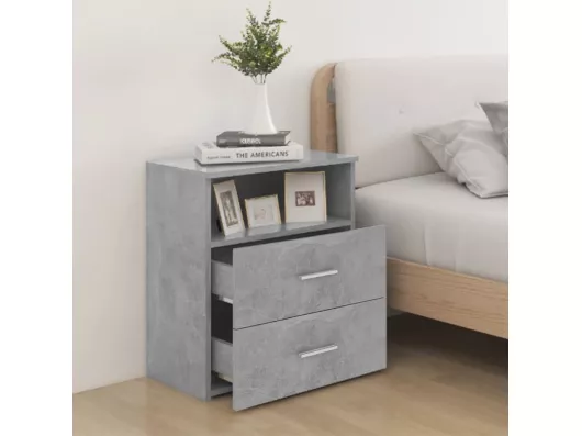 Kauf Unique Nachttisch Betongrau 50x32x60 cm Online Shopping