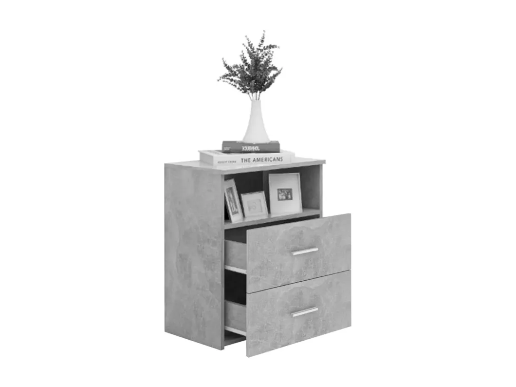 Kauf Unique Nachttisch Betongrau 50x32x60 cm Online Shopping