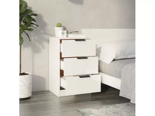Kauf Unique Nachttische 2 Stk. Hochglanz-Weiß 40x36x65 cm Cyber Monday