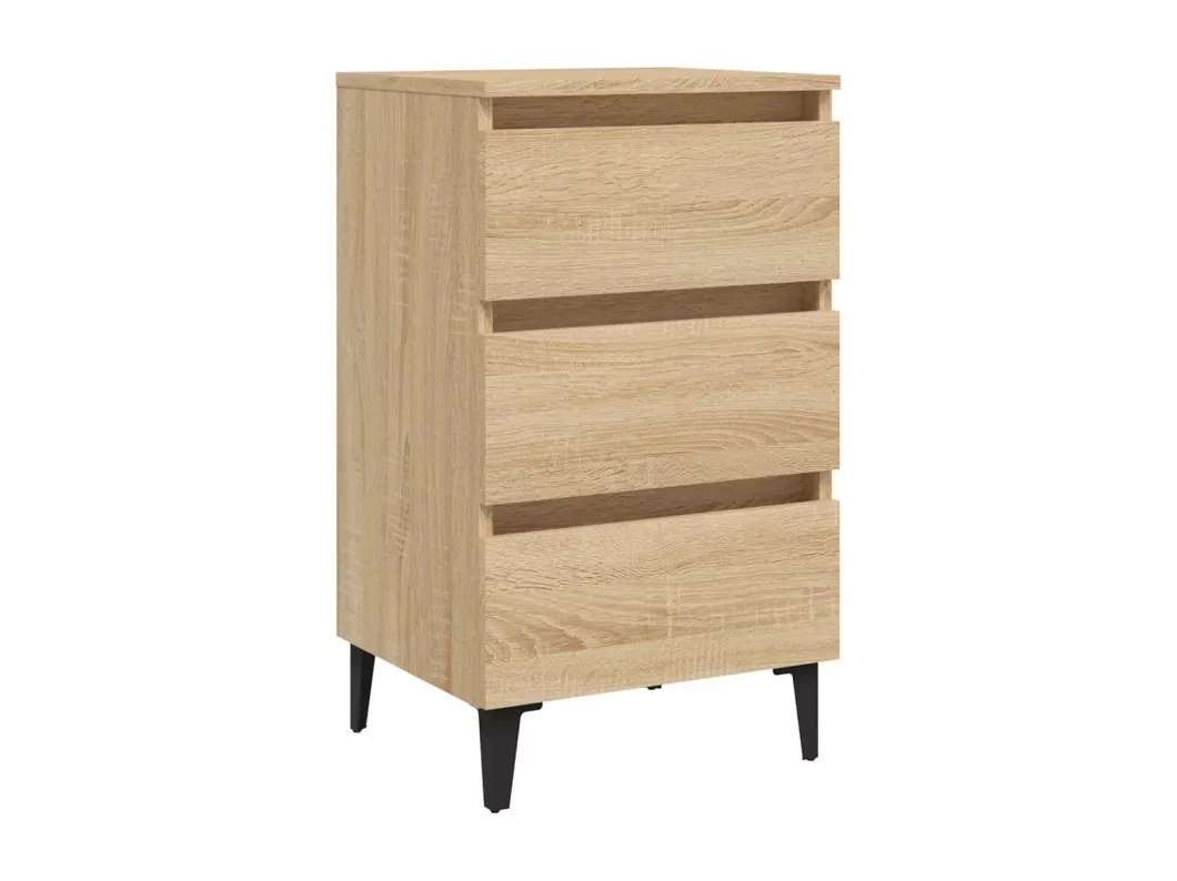 Kauf Unique Nachttische mit Metallbeinen 2 Stk. Sonoma-Eiche 40x35x69 cm Osterangebot