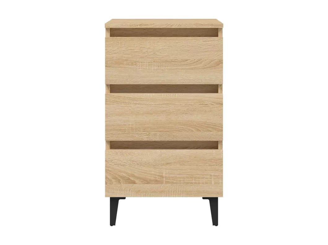 Kauf Unique Nachttische mit Metallbeinen 2 Stk. Sonoma-Eiche 40x35x69 cm Osterangebot