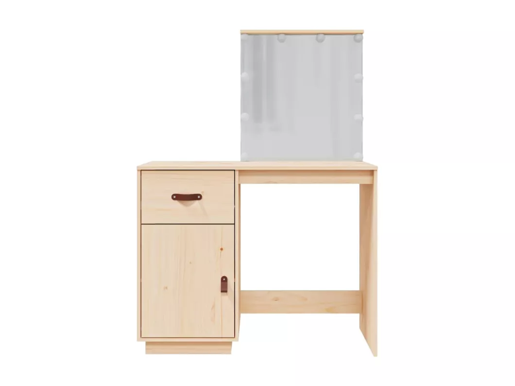 Kauf Unique Schminktisch mit LED 95x50x133,5 cm Massivholz Kiefer Lagerräumung
