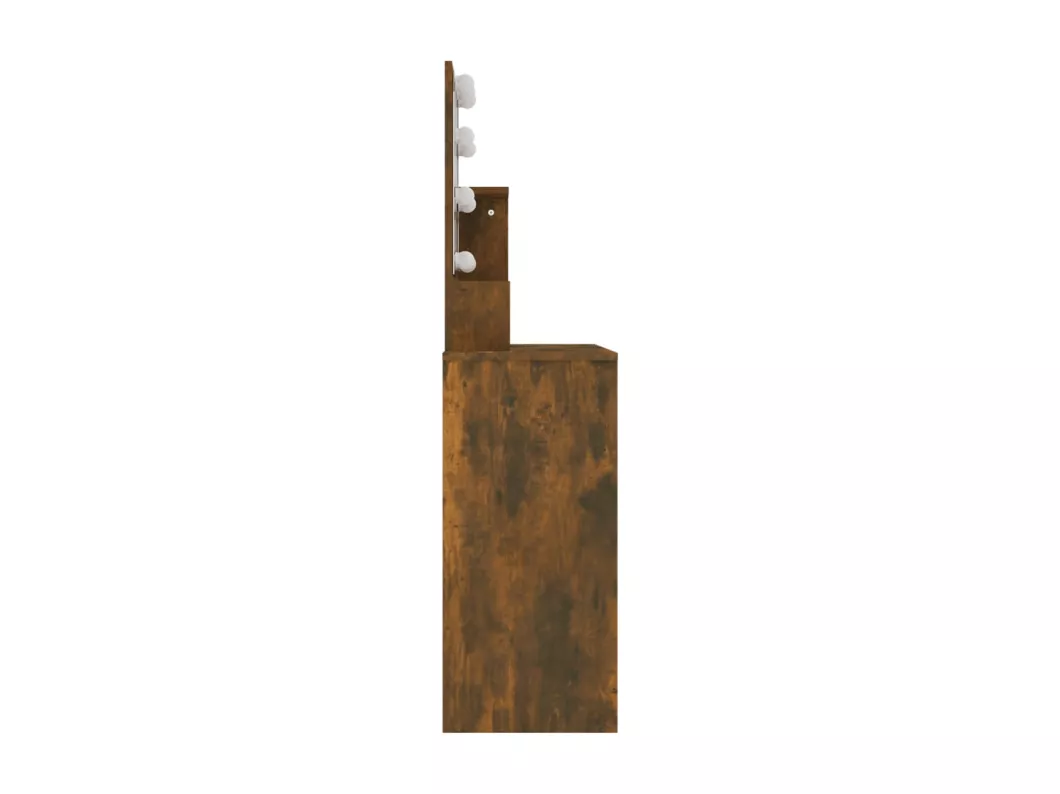 Kauf Unique Schminktisch mit LED Räuchereiche 86,5x35x136 cm Online Outlet