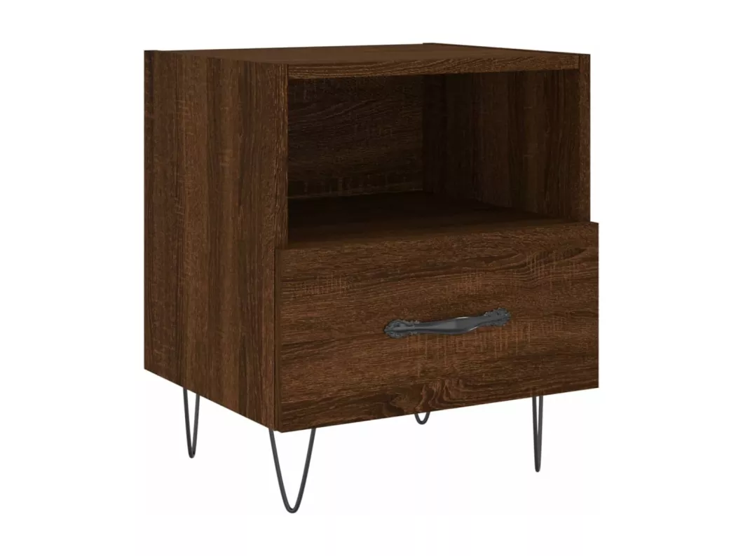 Kauf Unique Nachttische 2Stk. Braun Eichen-Optik 40x35x47,5cm Holzwerkstoff Zeitlich begrenztes Angebot