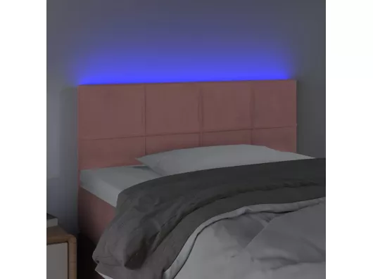 Kauf Unique LED Kopfteil Rosa 100x5x78/88 cm Samt Große Rabatte