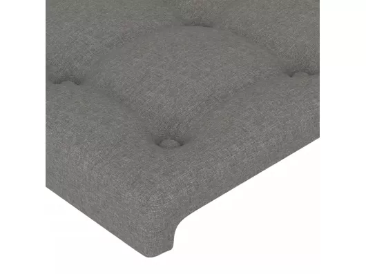 Kauf Unique LED Kopfteil Dunkelgrau 183x16x118/128 cm Stoff Räumungsverkauf