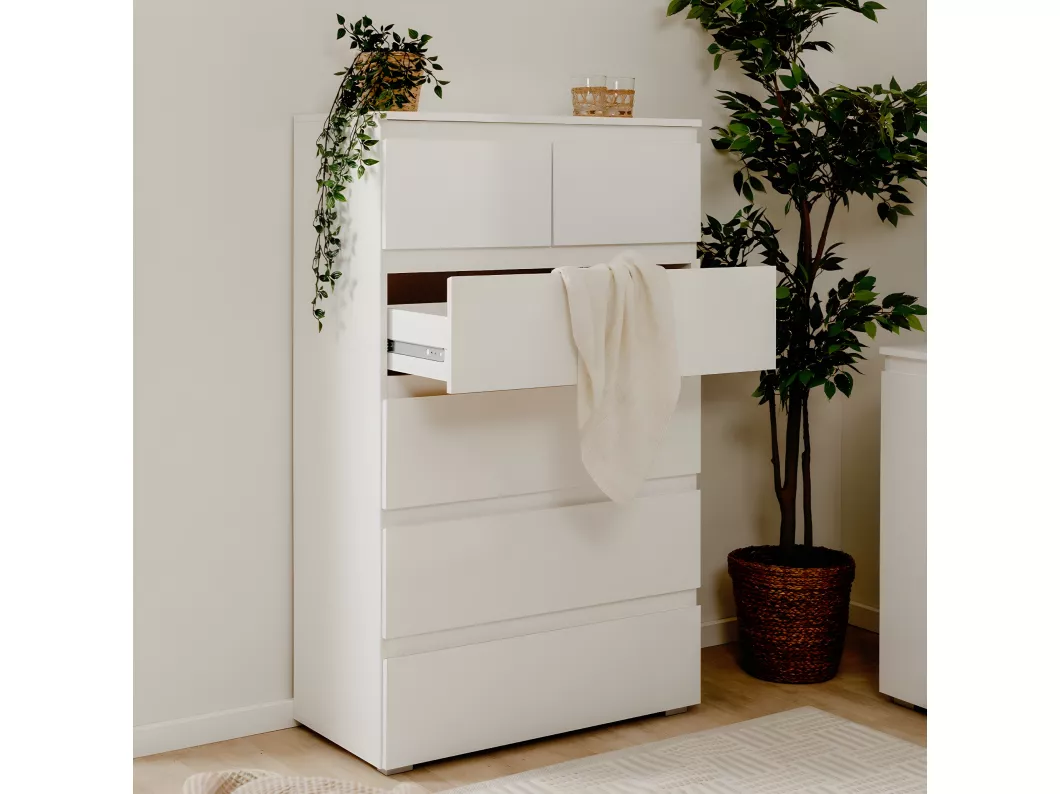 Kauf Unique Hohe Kommode mit 6 Schubladen L80 x H131cm - Pretoria Sonderangebote