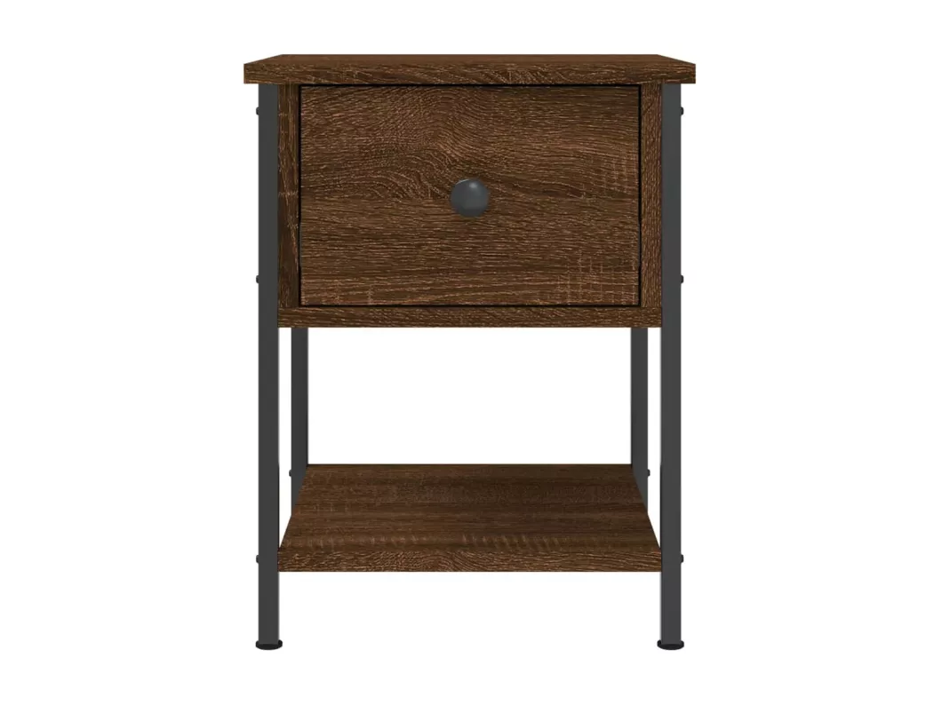 Kauf Unique Nachttisch Braun Eichen-Optik 34x35,5x45 cm Holzwerkstoff VIP-Rabatte