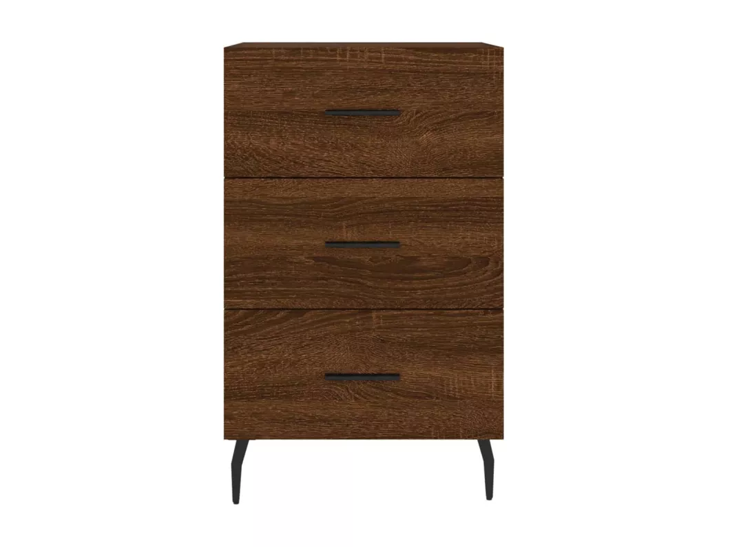 Kauf Unique Nachttisch Braun Eichen-Optik 40x40x66 cm Holzwerkstoff Tiefpreis