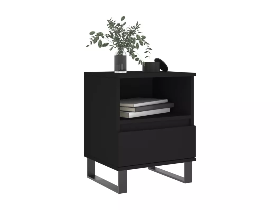 Kauf Unique Nachttische 2 Stk. Schwarz 40x35x50 cm Holzwerkstoff Wochenangebot