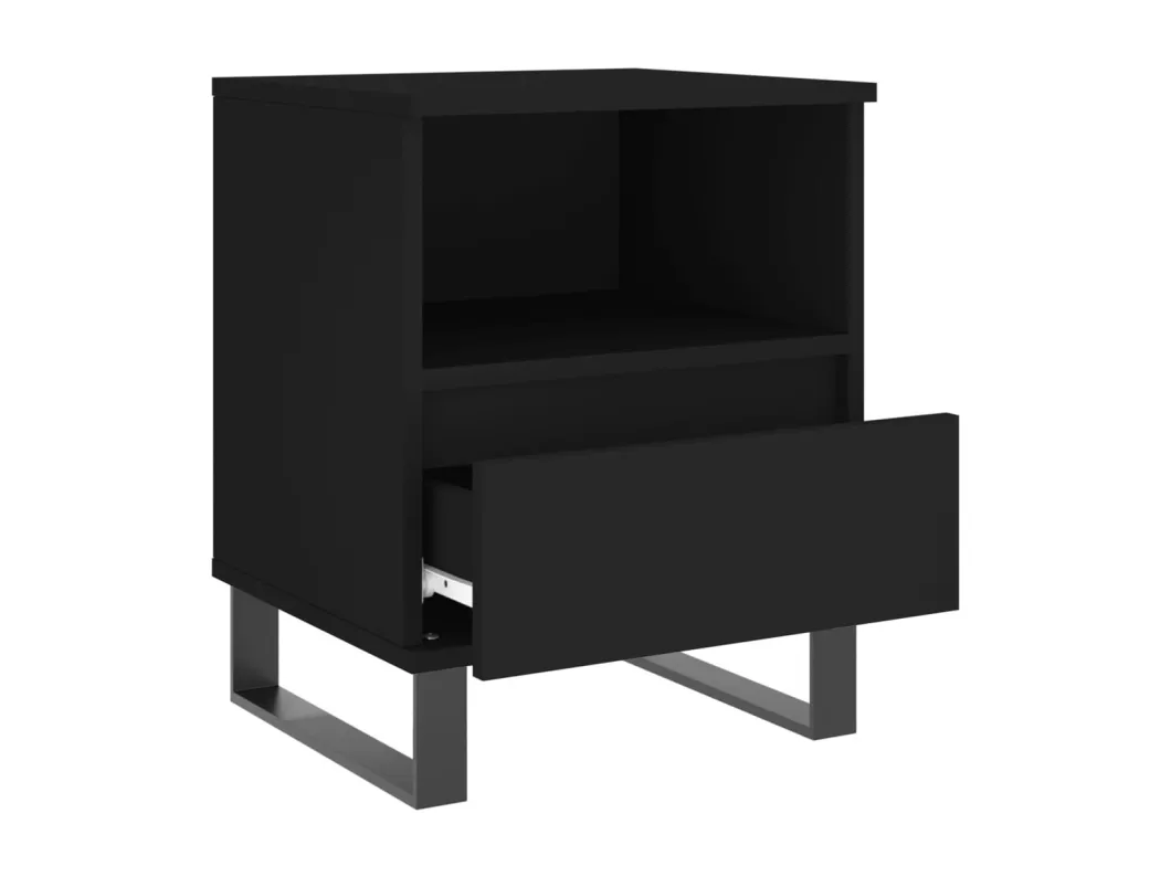 Kauf Unique Nachttische 2 Stk. Schwarz 40x35x50 cm Holzwerkstoff Wochenangebot