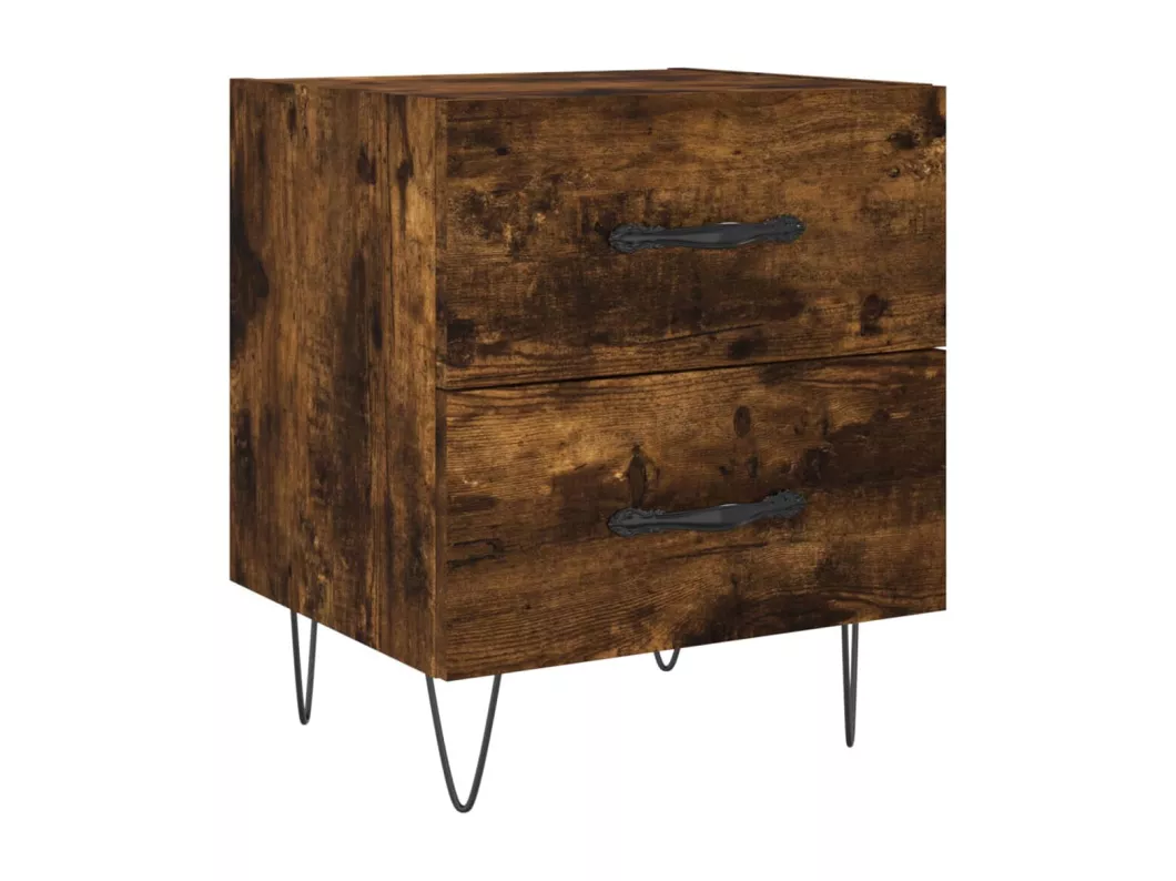 Kauf Unique Nachttische 2 Stk. Räuchereiche 40x35x47,5 cm Holzwerkstoff Kostenlose Rückgabe