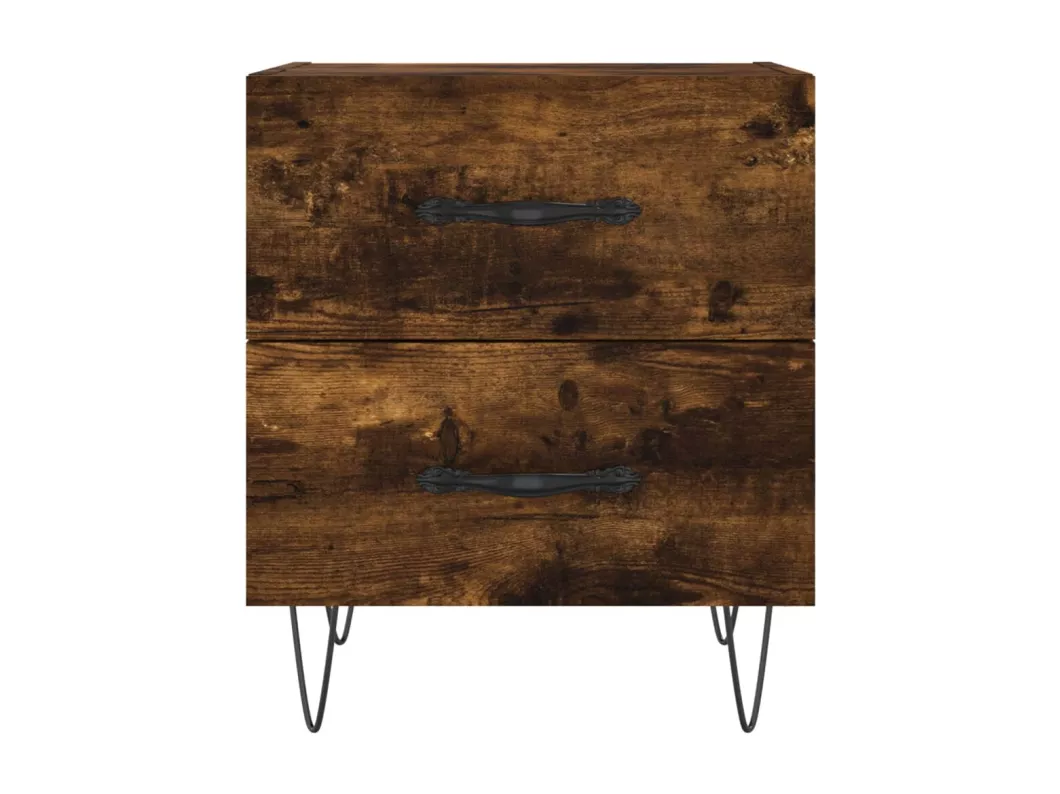 Kauf Unique Nachttische 2 Stk. Räuchereiche 40x35x47,5 cm Holzwerkstoff Kostenlose Rückgabe