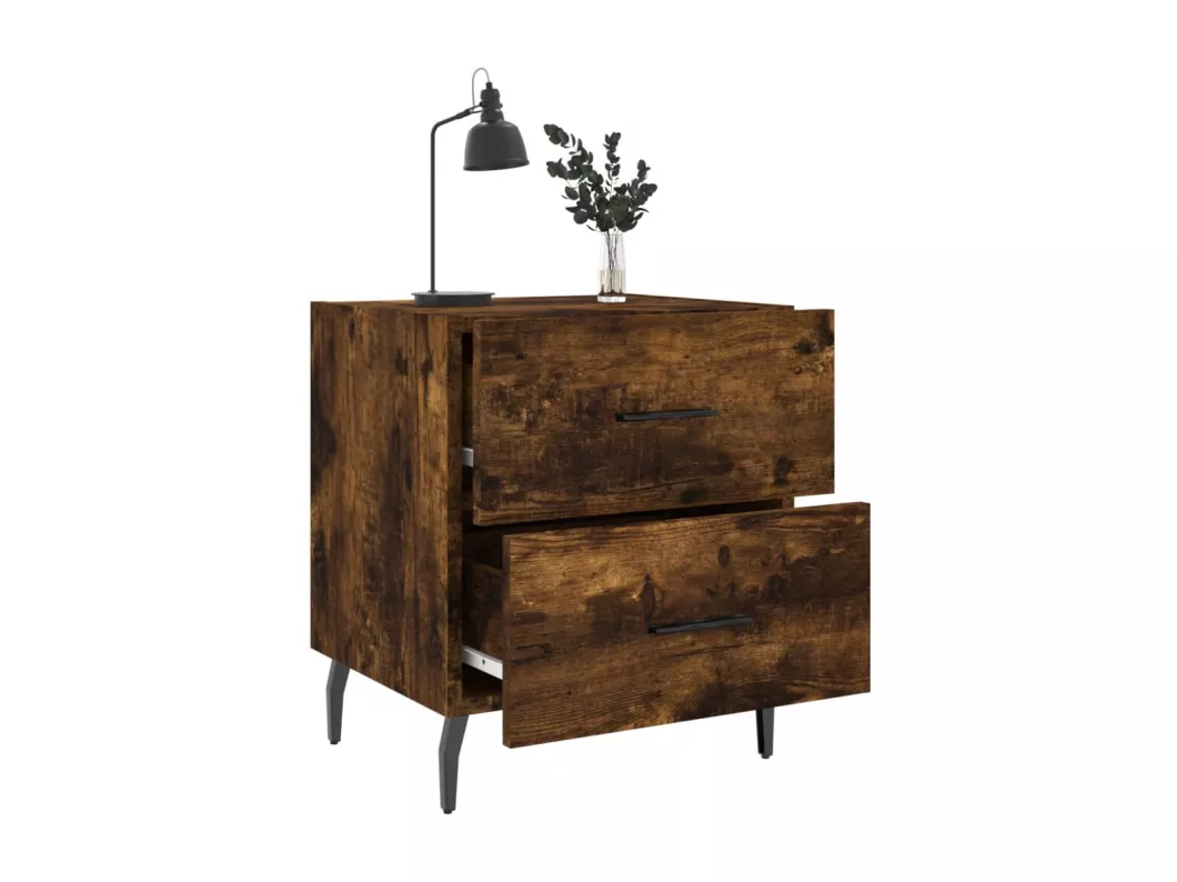 Kauf Unique Nachttische 2 Stk. Räuchereiche 40x35x47,5 cm Holzwerkstoff Zeitbegrenzte Promotion