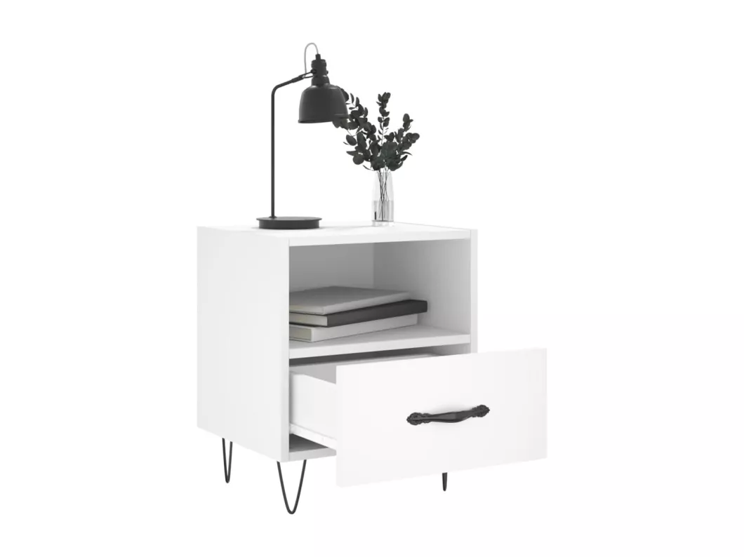 Kauf Unique Nachttische 2 Stk. Weiß 40x35x47,5 cm Holzwerkstoff Bis zu 50% Rabatt